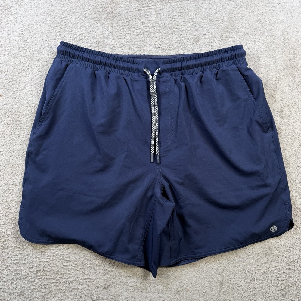 Rhoback Shorts Mens Large Navy Golf Athletic Gym Drawstring Performance Stretch